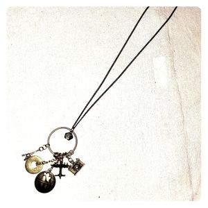 EUC Clairs Copper Necklace with travel Pendants